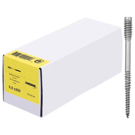 Wkręty dystansowe drewno/kamień Torx 6x150mm 50szt E-NORMpro