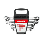 Zestaw 5 kluczy płasko-czkowych z grzechotką 8-19 mm, GEDORE RED, R07105005