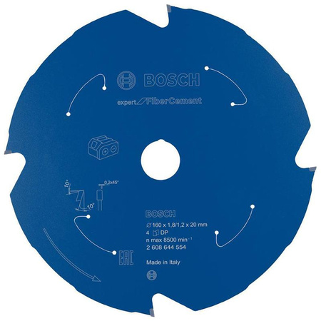Tarcza pilarska do Fiber CE 160 x 1.8/1.2 x 20 Z4 Bosch