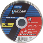 Tarcza do cięcia stali Norton Vulcan Inox 125x1mm 25 sztuk