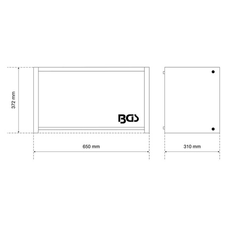 Szafka warsztatowa wisząca, 1 klapa, BGS 80205