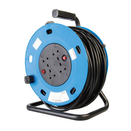 Przedłużacz bębnowy 13 A, 230 V, 4 gniazda, 50 m, Powermaster 934311