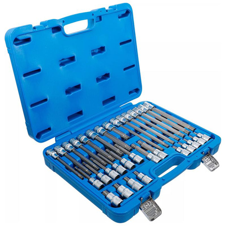 Zestaw 32 nasadek z bitem profil klinowy M5-14 (do RIBE), napęd 12,5 mm (1/2"), BGS 5183