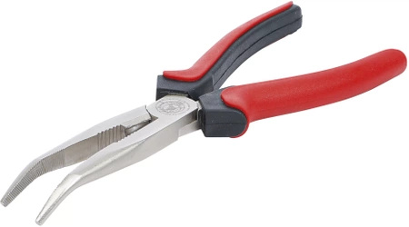 Szczypce wydłużone wygięte telefoniczne 200 mm, BGS DIY 338
