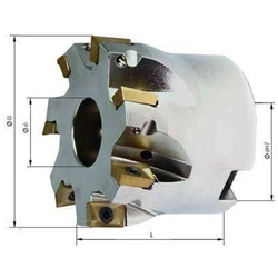 Głowica frezarska kątowa 90°, 7-ostrz., z chłodz.wewn., D50mm do APKT10