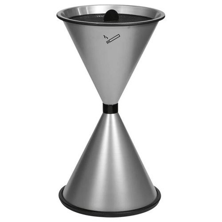 Popielnica stojąca stożkowa srebrna