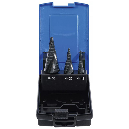 Zestaw wierteł stopniowych Ø 4-30 mm 3 szt., BGS 1945