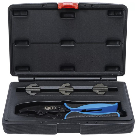 Zestaw szczypiec do zaciskania z 3 parami szczęk do solarnych złączy wtykowych MC3 / MC4 / Tyco, BGS 70003