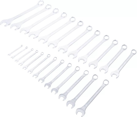 Zestaw 25 kluczy płasko-oczkowych 6-32 mm, BGS DIY 1198