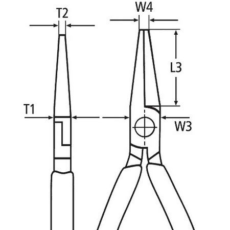 Szczypce płaskie okrągłe wydłużone z rękojeściami izolowanymi 160 mm KNIPEX 30 36 160
