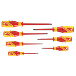 Zestaw 7 wkrętaków izolowanych VDE do śrub płaskich i krzyżakowych PH, Gedore VDE 2170-2160 PH-077, 1616048