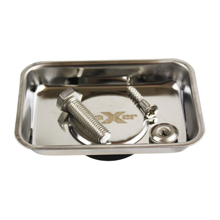 Miska magnetyczne warsztatowa prostokątna stal nierdzewna 93x64x13,4 mm PRAXER