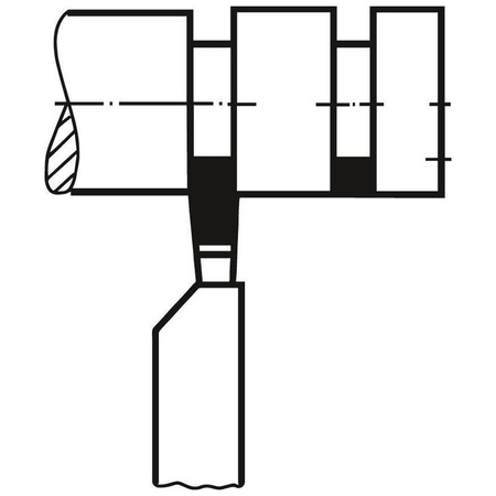 Nóż tokarski węglikowy, lewy, 12 x 8 x 100 mm, DIN 4981, P25/30 WILKE