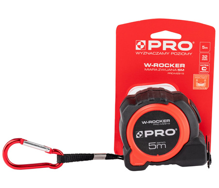Miara zwijana W-ROCKER 5 m x 32 mm, II klasa dokładności, PRO (PRO-MZ915)