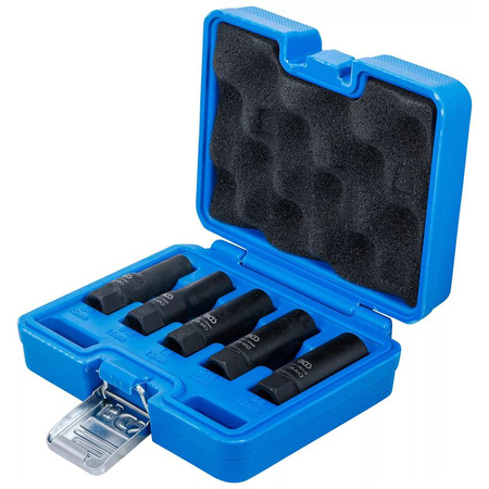 Zestaw spiralnych kluczy nasadowych / wykrętaków, głębokich 10 mm (3/8") 10-16 mm. 5 szt., BGS 74568