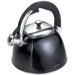 Czarny czajnik z gwizdkiem 3 l na gaz i indukcję, Klausberg