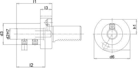 Uchwyt VDI do wierteł z plytkami wymiennymi E1 50x16mm FORTIS