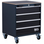 Wózek warsztatowy do systemu meblościanek, 4 szuflady, 630 x 789 x 530 mm, BGS 80220
