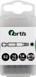 Bity 1/4'' DIN3126 TORX T30 x 50mm 10szt FORTIS