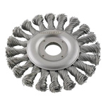 Szczotka tarczowa, drut pleciony, stalowy 115x mm FORMAT