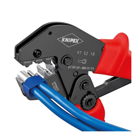 Szczypce do zgniatania tulejek Twin 2x6/2x10/2x16 mm² KNIPEX