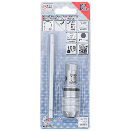 Uchwyt narzędziowy z grzechotką, BGS 8652