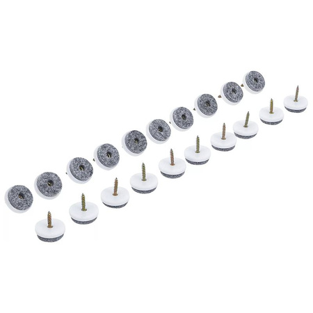 Zestaw podkładek filcowych z wkrętem Ø 24 mm 20 szt., BGS Diy 80862