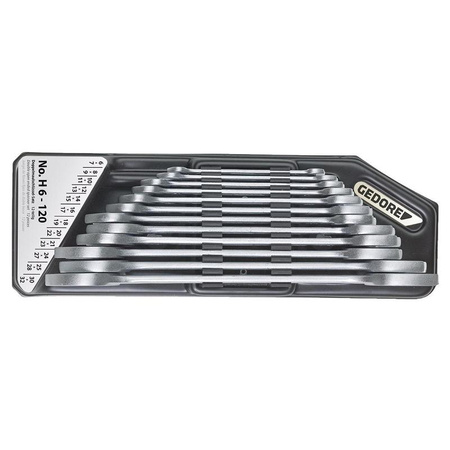 Zestaw 12 kluczy płaskich dwustronnych 6-32 mm, Gedore H 6-120, 6079750