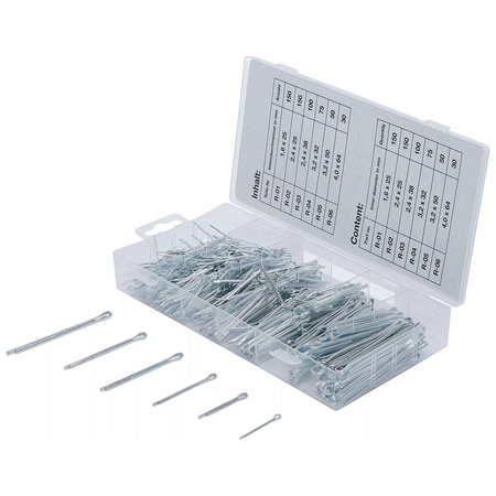 Zestaw zawleczek Ø 1,6-4,0 mm 555 szt., BGS 8048