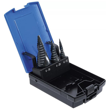 Zestaw wierteł stopniowych Ø 4-30 mm 3 szt., BGS 1945