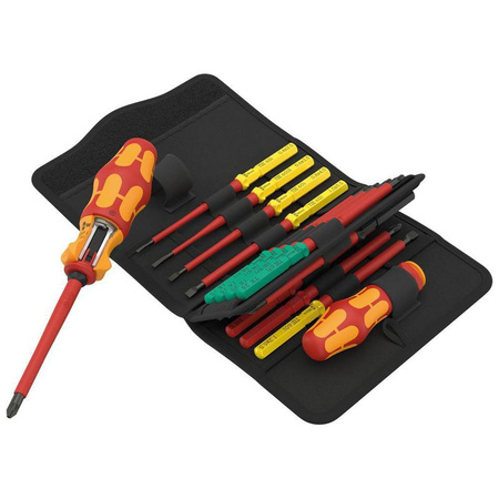 Zestaw izolowanych trzpieni z rękojeścią Kraftform z funkcją grzechotki w etui Kraftform Kompakt VDE 17 RA 1 Wera