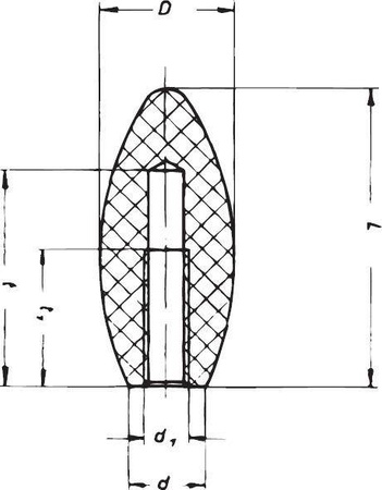 Uchwyt obły gwint wewnętrzny 0600C 30mm M10 3szt