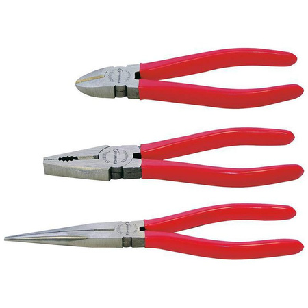 Zestaw 3 szczypiec: uniwersalne 180 mm, tnące wydłużone 200 mm, tnące boczne 160 mm, FORMAT