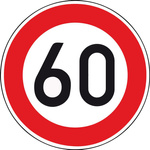 Znak drogowy 274-60 okrągły ograniczenie 60 km/h