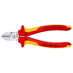 Szczypce tnące boczne z izolowanymi rękojeściami 1000V VDE 160 mm KNIPEX 70 06 160