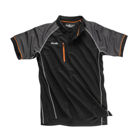 Koszulka robocza polo czarna Trade Active, Rozmiar L, Scruffs T54436