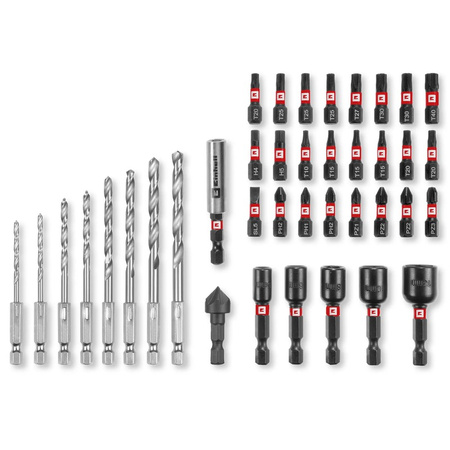 Zestaw bitów i wierteł do metalu HSS 39 szt. 1/4" 25mm M-CASE EINHELL