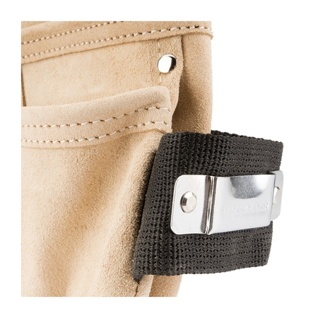 Skórzany pas narzędziowy, 4 kieszenie, pętla na młotek BELLOTA