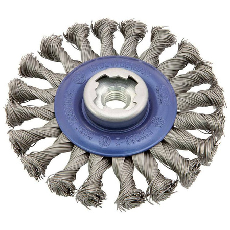 Szczotka garnkowa X-LOCK,drut stalowy pleciony 125x mm Osborn