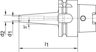 Uchwyt termokurczliwy, miniaturowy DIN69863A chwyt A-63 8x80mm HAIMER