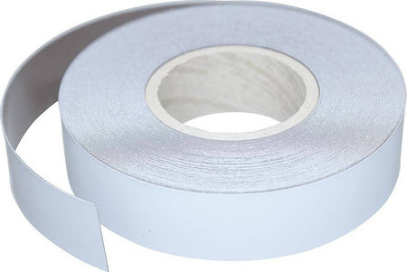 Taśma magnetyczna biała 50mm oznaczanie półek 30m