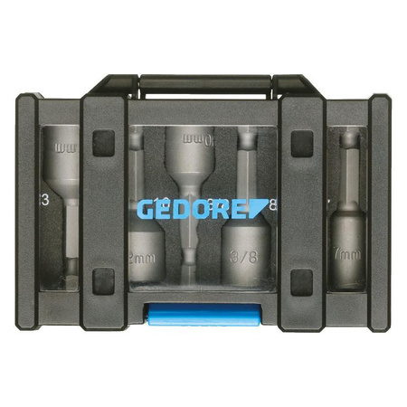 Zestaw nasadek z magnesem 6-częściowy do maszynowego mocowania, Gedore 666-006, 2993244