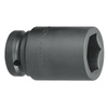 Długa nasadka udarowa 6-kątna 41 mm do zakrętarek i kluczy udarowych, napęd 1", Gedore K 21 L 41, 6186160