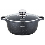 Garnek z powłoką marmurową Ø16 cm, pojemność 1,3 l, czarny KINGHoff