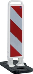 Słupek składany ostrzegawczy sygnalizacyjny drogowy biały/czerwony 750mm RA1 RL