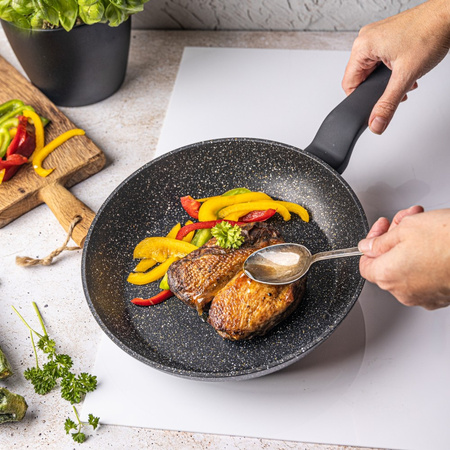 Patelnia aluminiowa, czarny marmurek Ø24 cm, Klausberg