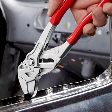 Szczypce-klucz w jednym narzędziu chromowane z rękojeściami powlekanymi tworzywem sztucznym 125 mm KNIPEX 86 03 125