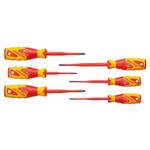Zestaw 6 wkrętaków SLIM DRIVE płaskie + krzyżakowe + plus-minus, izolowanych VDE, Gedore VDE 2162-2172 PM-06, 2928701