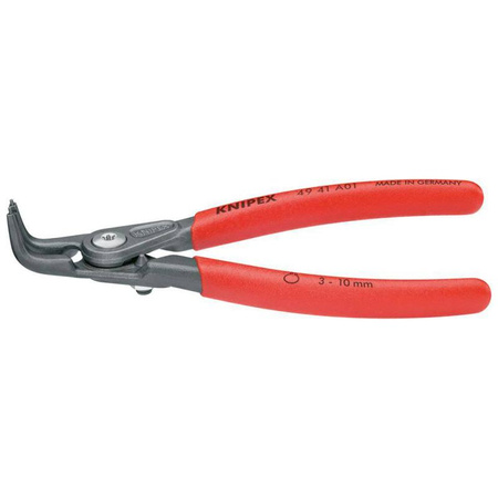 Precyzyjne szczypce do pierścieni osadniczych zgięte pod kątem 90° Ø 3-10 mm KNIPEX 49 41 A01