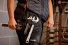 Damskie spodnie z kieszeniami kaburowymi Trade Flex, czarne, Rozmiar 36 R, Scruffs T55264